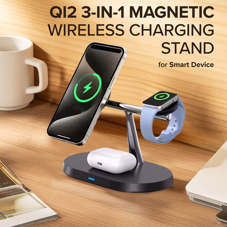 Smartwatch Watches Compatible With Iphone - 3 in 1 Magnetic Wireless Charger