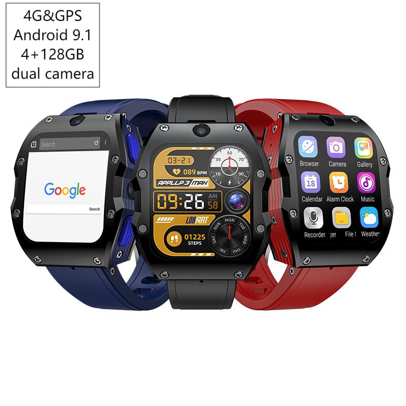 Watch Smartwatch Android - 4G Android Smartwatch 4+128GB GPS Dual