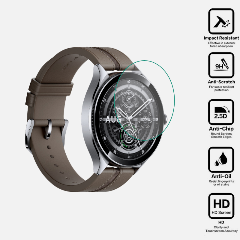 Smartwatch English - Smartwatch Hard Tempered Glass Clear Protective