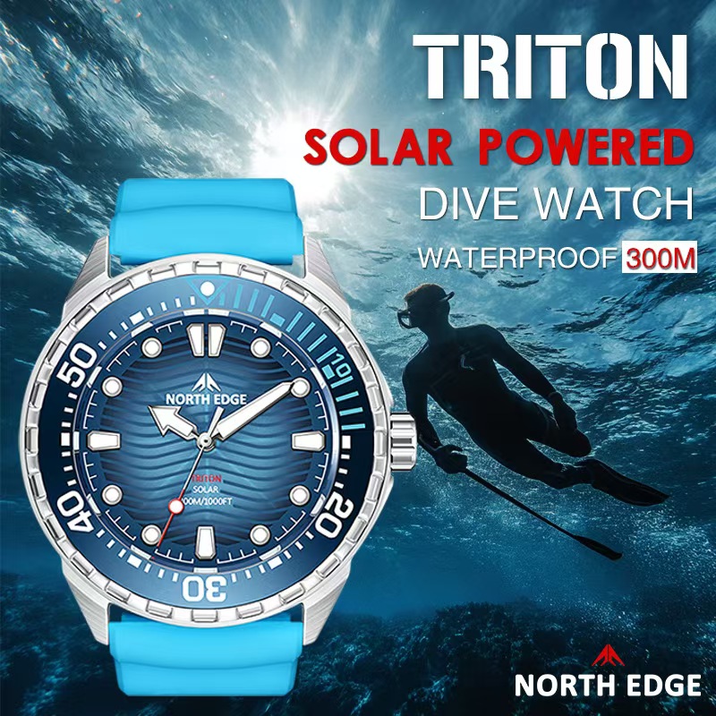Smartwatch Ring Watches - Stainless Steel Diving Watch Solar Energy