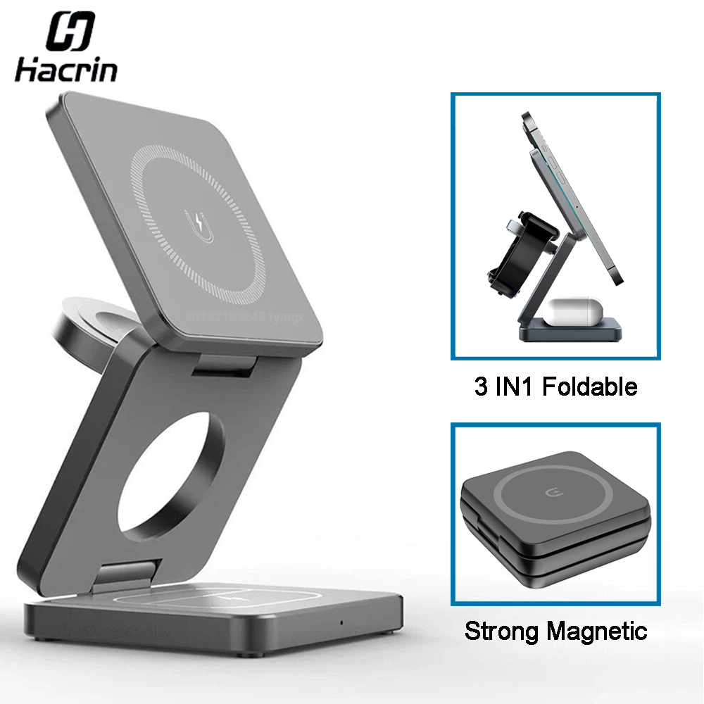 Smartwatch Watches Compatible With Iphone - Wireless Charger 3 in 1 Foldable