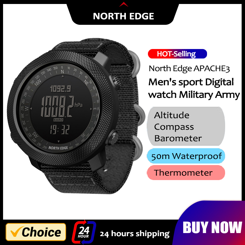 Smartwatch Army Watches For Men - NORTH EDGE Mens Smart Watch Military