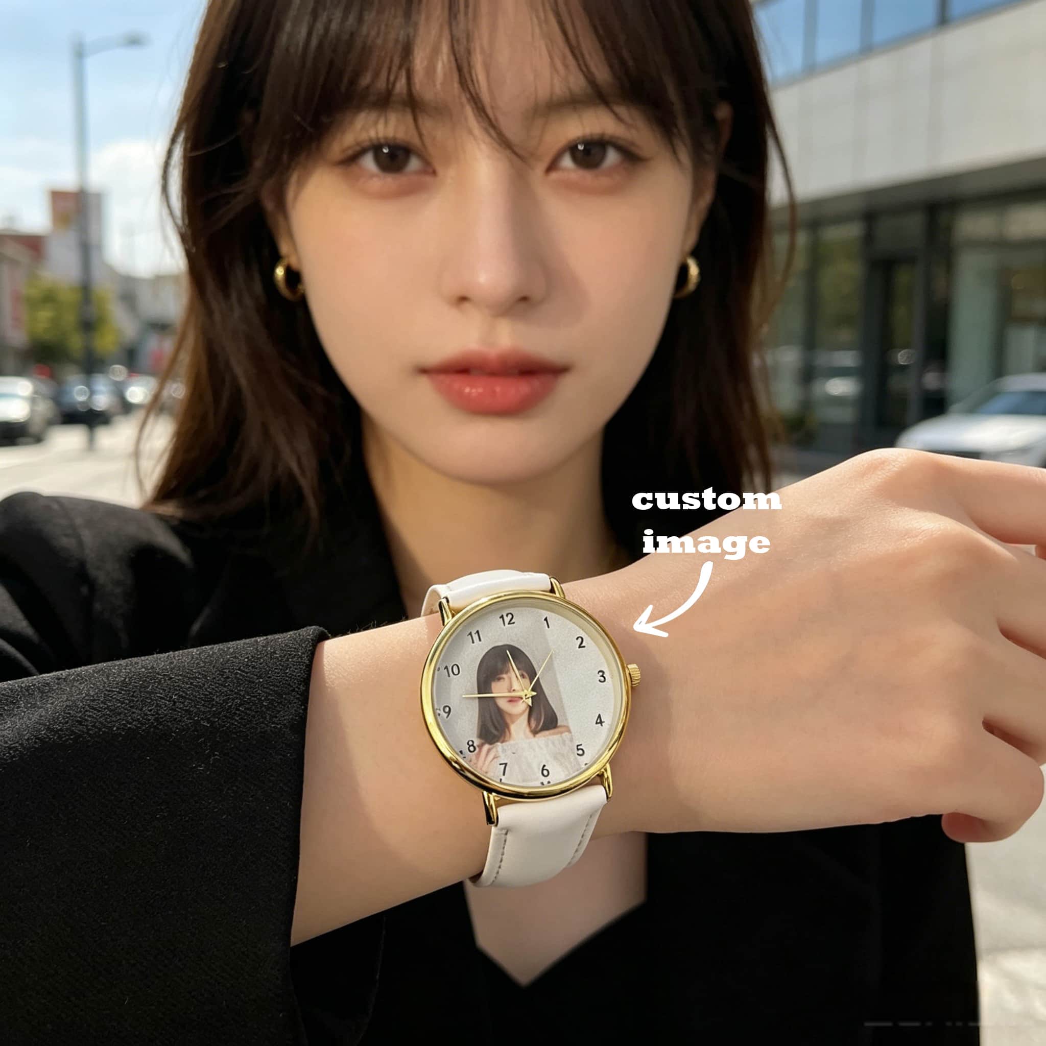 Ladies Fashion Watch - Personalized Women Watch Custom Photo Text