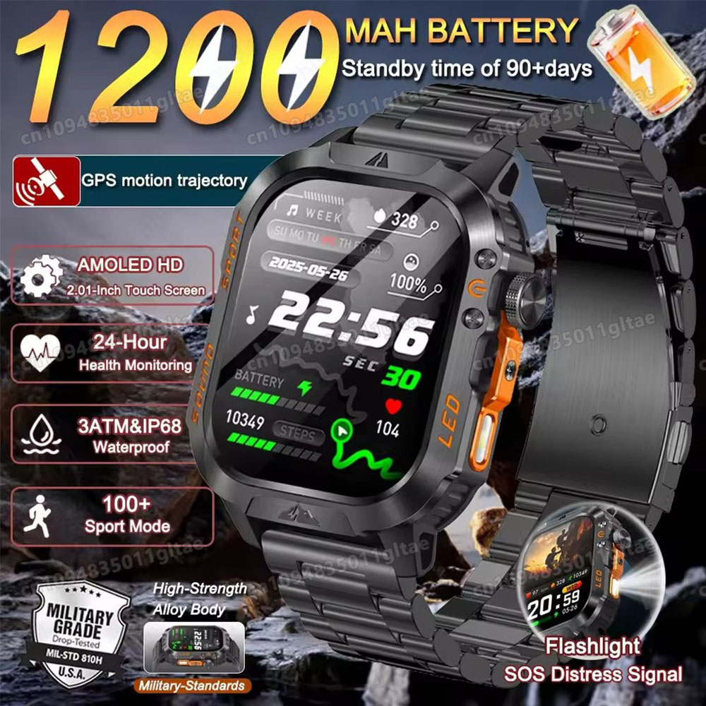 Smartwatch Health Watches - 2026 New Military Smart Watch Men