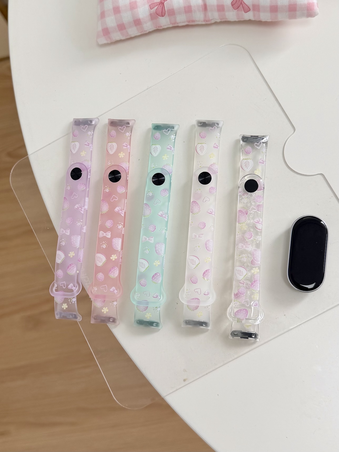 Watch Smartwatch Android - Super Cute Strawberry Bow Print TPU