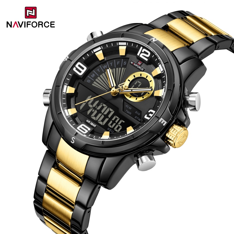 Analog Quartz Watch - NAVIFORCE Men Dual Display Watch 3ATM