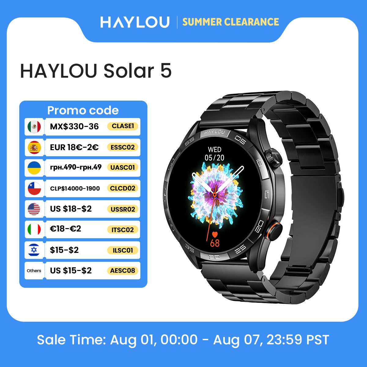 HAYLOU Solar 5 Voice Calling S - Smartwatch Health Watches 评论和价格