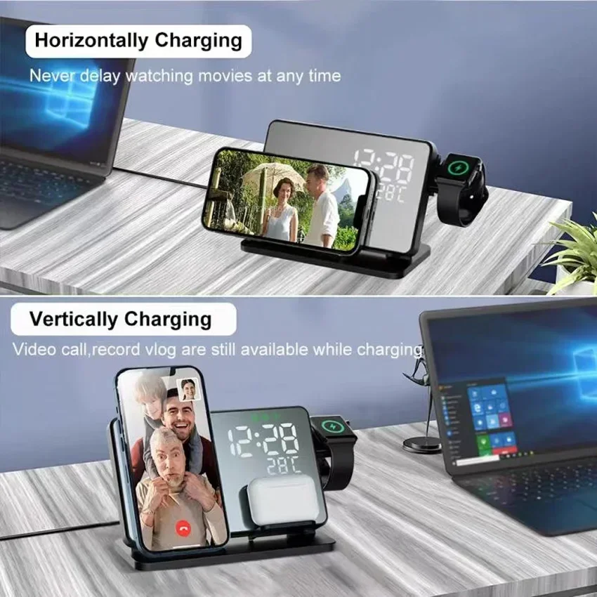 Wireless Charger Alarm Clock S - Smartwatch Watches Compatible With Iphone 评论和价格