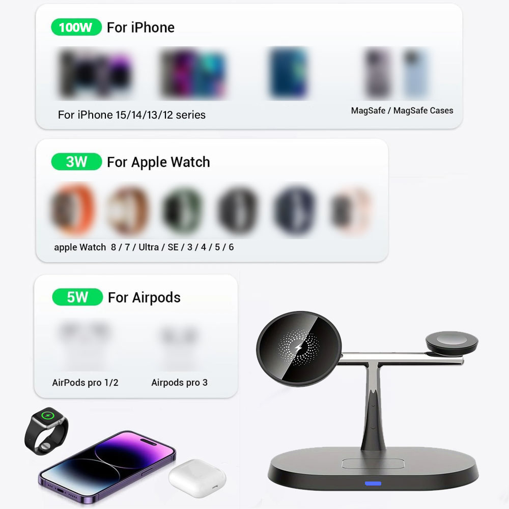3 in 1 Magnetic Wireless Charg - Smartwatch Watches Compatible With Iphone 评论和价格
