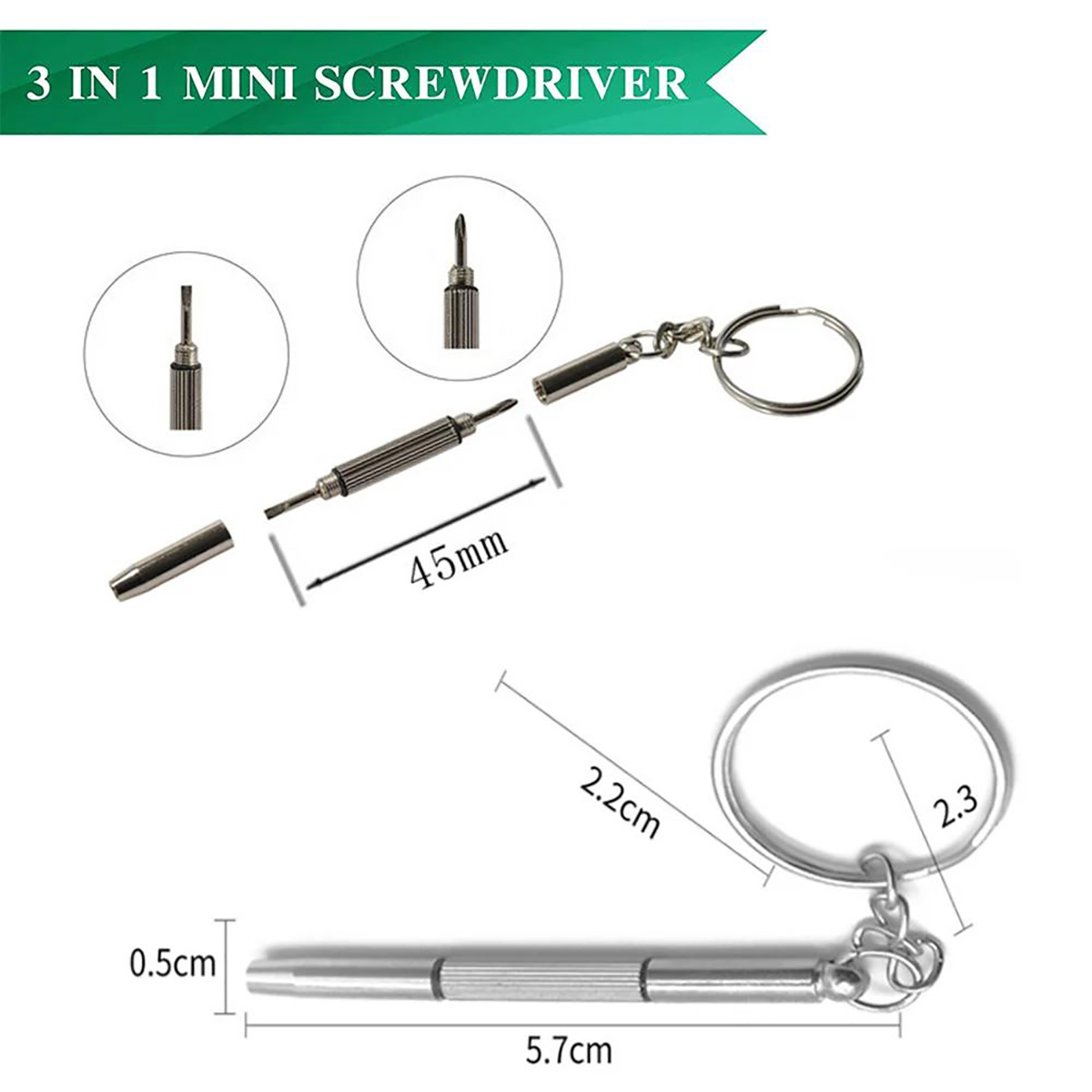 1/2PCS Precision 3 in1 Screwdr - Watch Tool Repair Kit 评论和价格