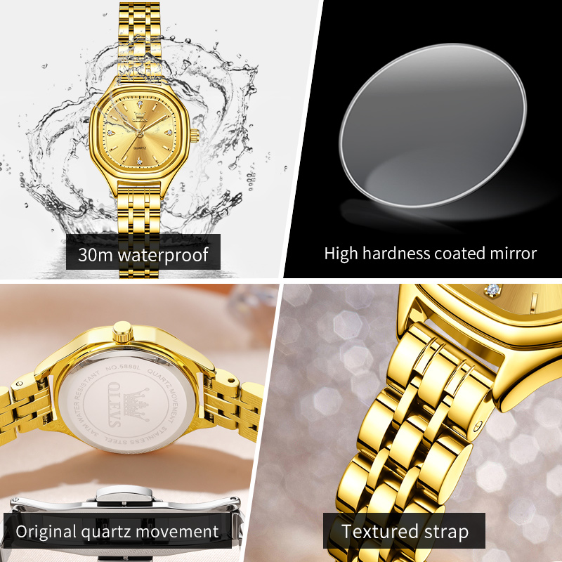 OLEVS 5888 Ladies Watches Gold - Ladies Fashion Watch 评论和价格