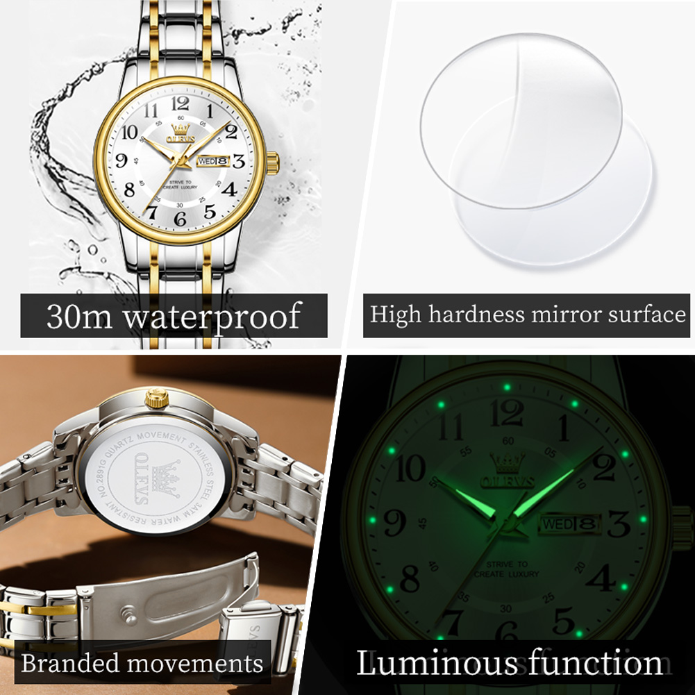 OLEVS 2891 Luxury Brand Fashio - Anti-Magnetic Watch 评论和价格