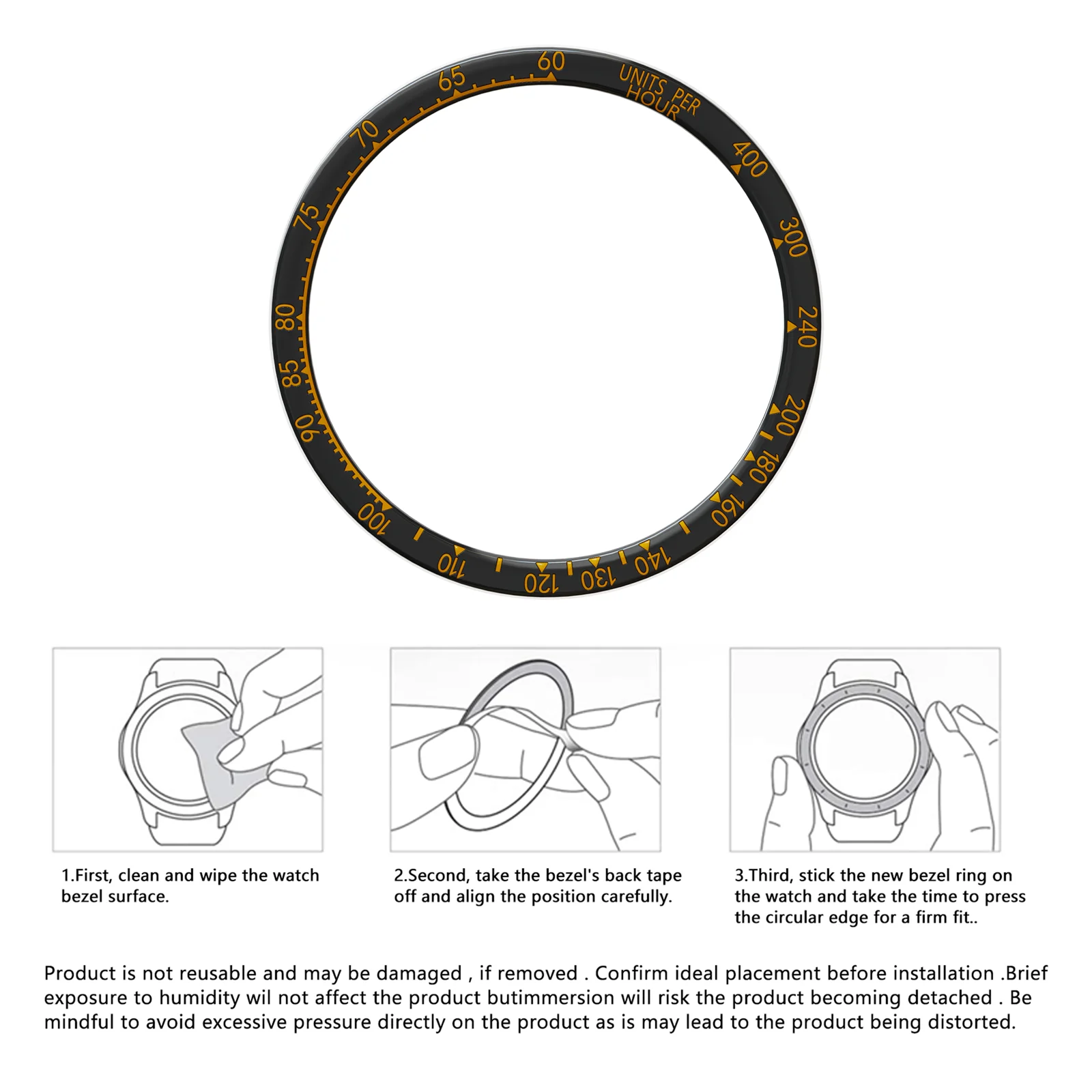Smart Watch Metal Bezel for Ga - Smartwatch Ring Watches 评论和价格