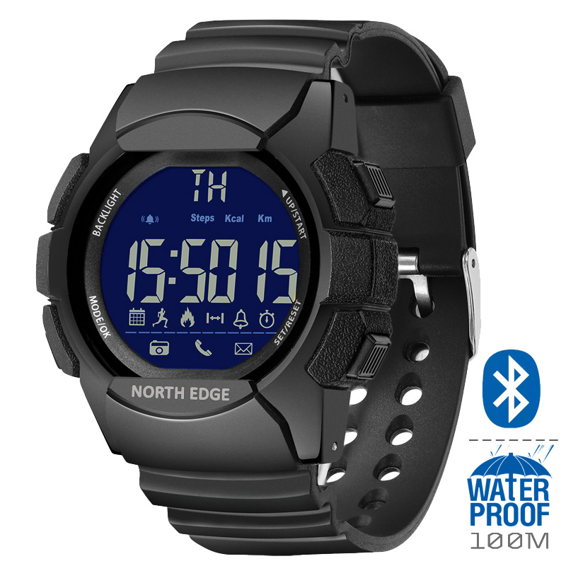NORTH EDGE AK 100M Waterproof  - Smartwatch Digital Watches For Men 评论和价格