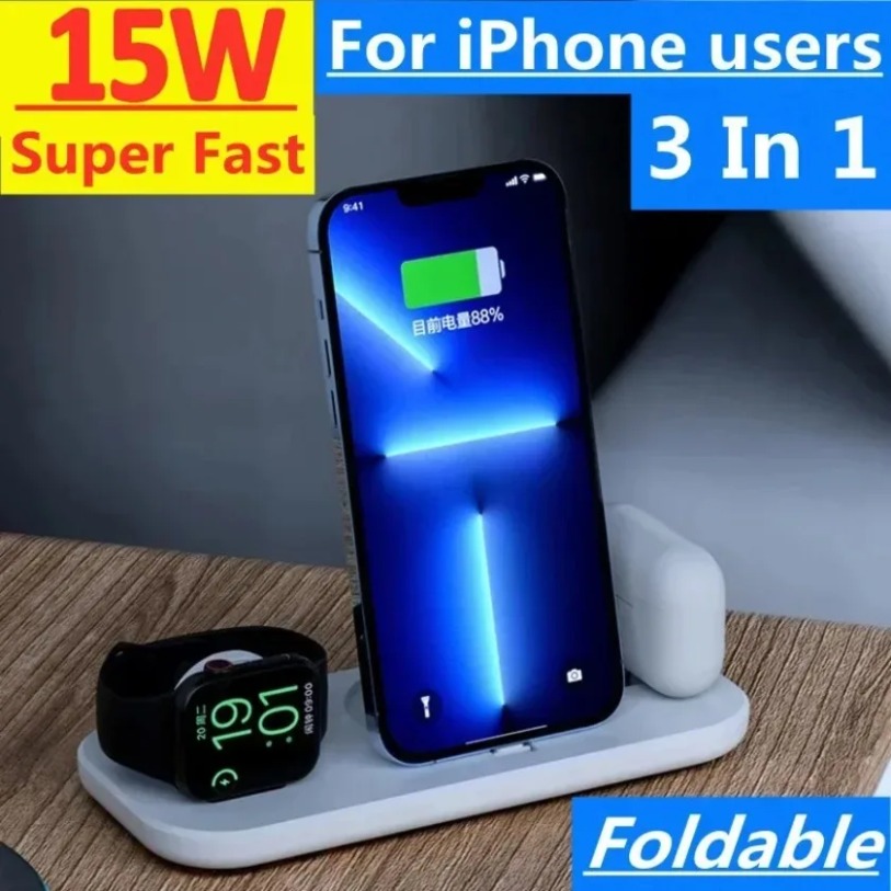 3 In 1 Wireless Charger Stand  - Watch Xs8 评论和价格