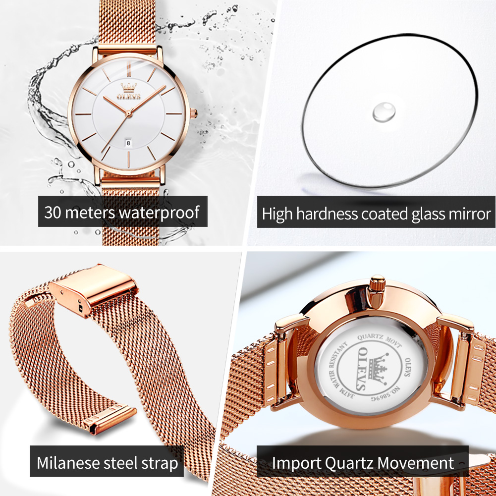 OLEVS Woman Watch 5869 Elegant - Analog Quartz Watch 评论和价格
