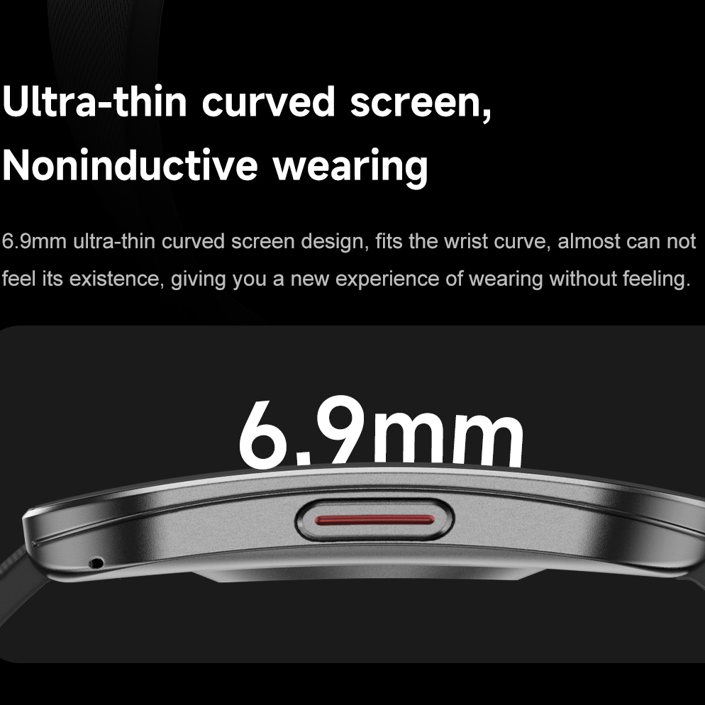 Amoled Ultra-thin Curved Water - Smartwatch Health Watches 评论和价格