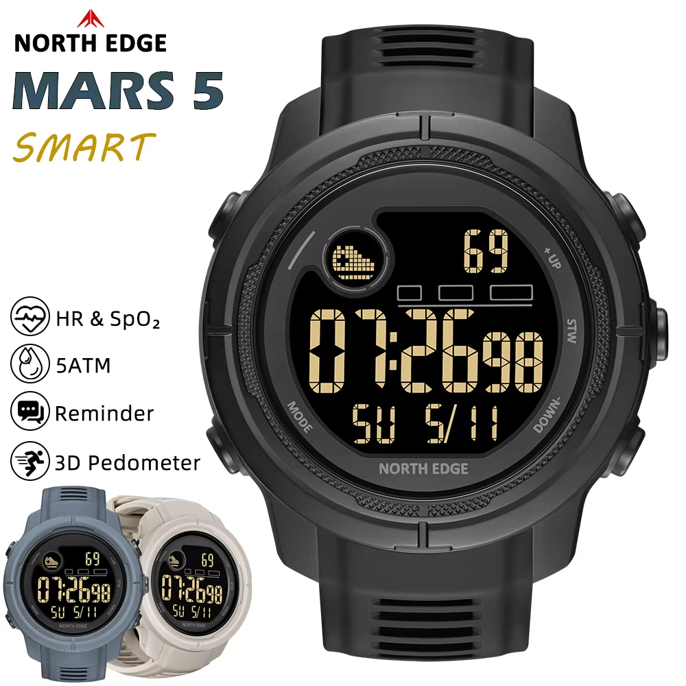 NORTH EDGE NEW MARS 5 Men's Di - Smartwatch Digital Watches For Men 评论和价格