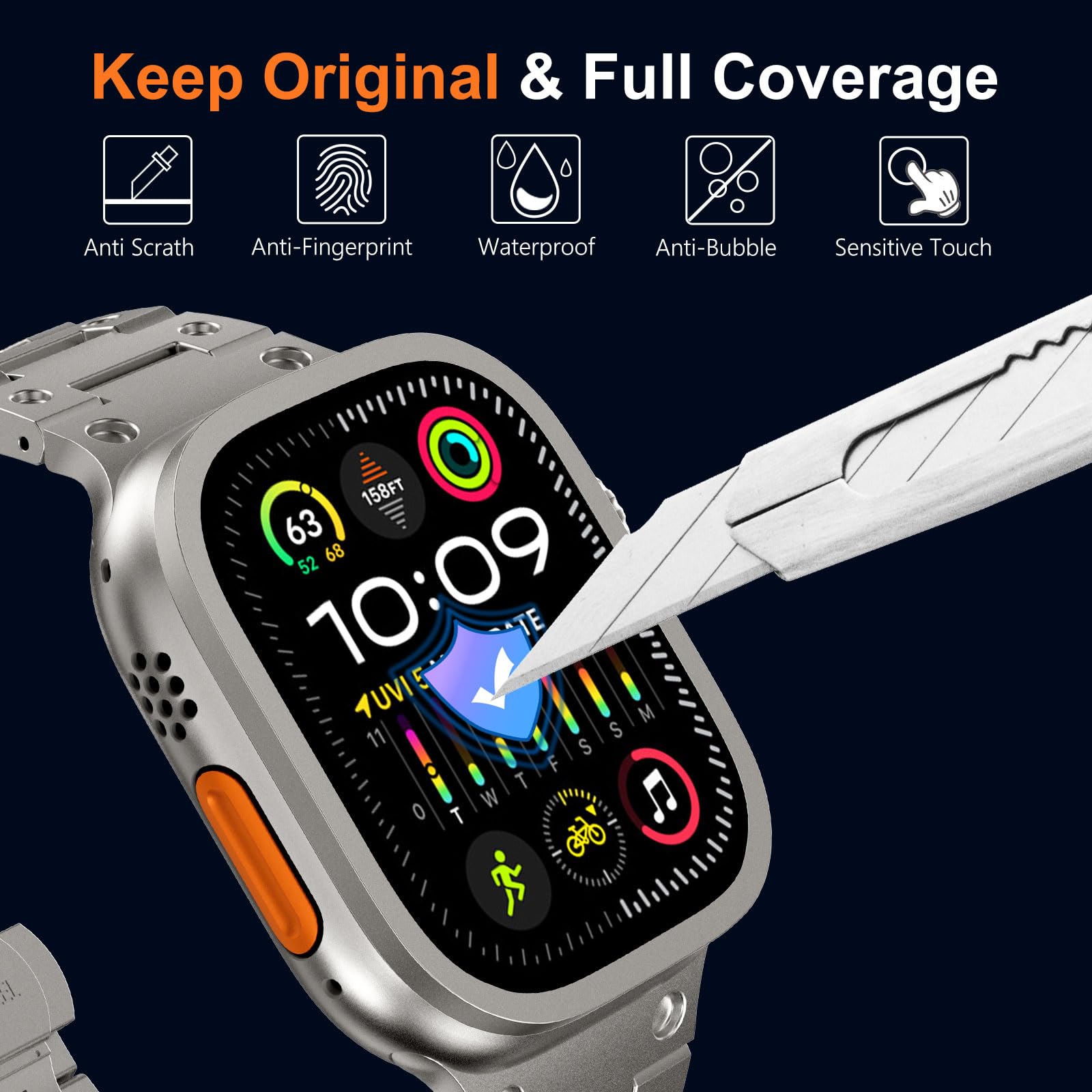 Tempered Glass for Apple Watch - Smartwatch Watches For Mens 评论和价格