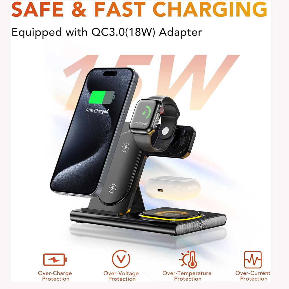 3 in 1 Foldable Charging Stati - Watch Xs8 评论和价格