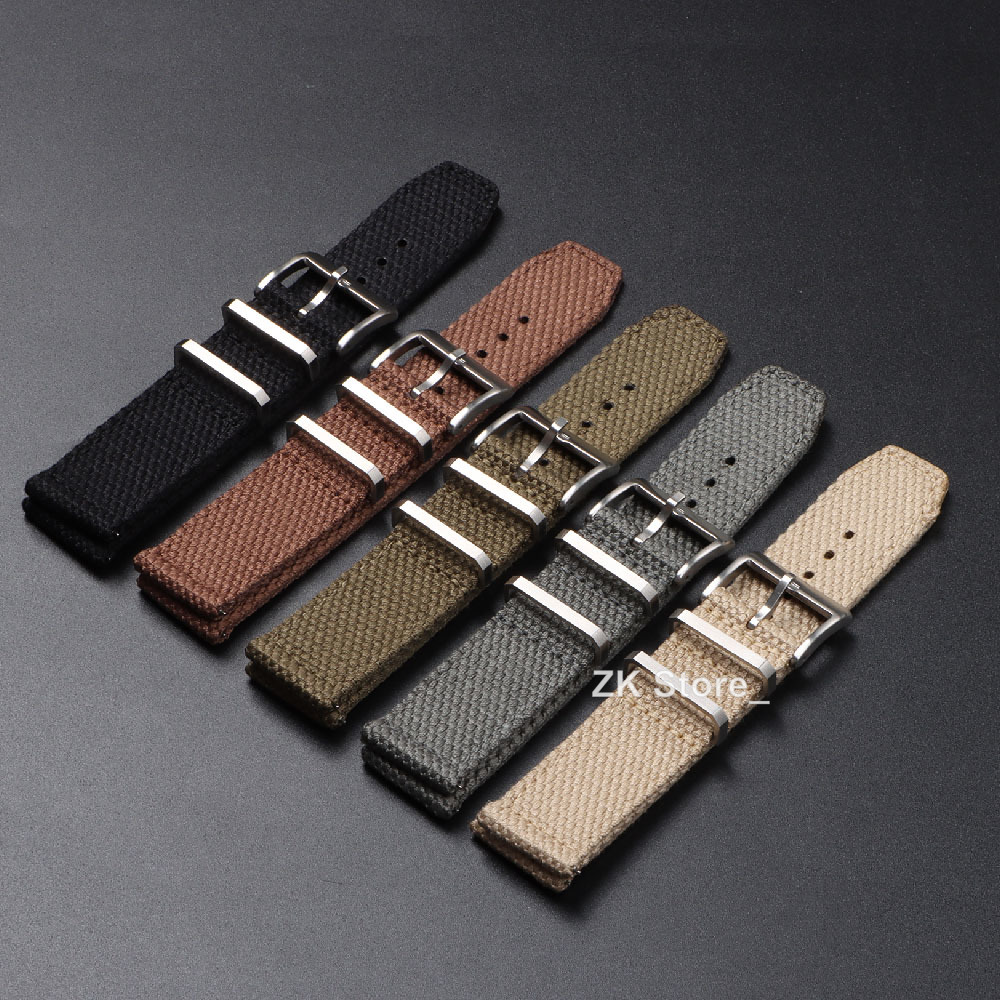 Linen Nylon Watch Straps 20mm  - Smartwatch Army Watches For Men 评论和价格