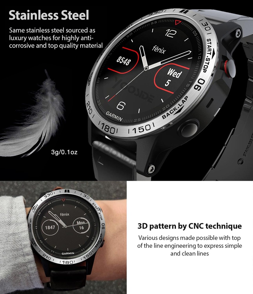 Bezel for Garmin Fenix 7 7X 6  - Smartwatch Ring Watches 评论和价格