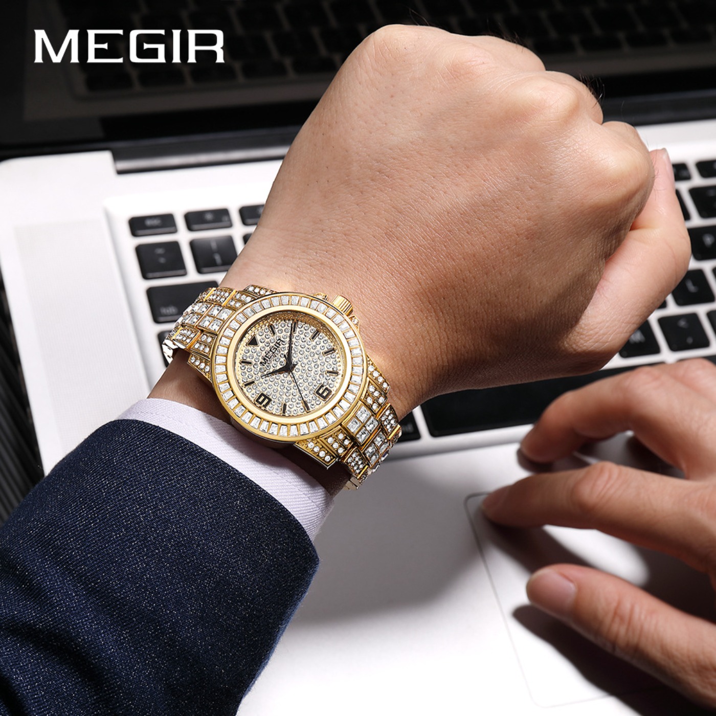 MEGIR Luxury Diamond Watches U - Analog Quartz Watch 评论和价格