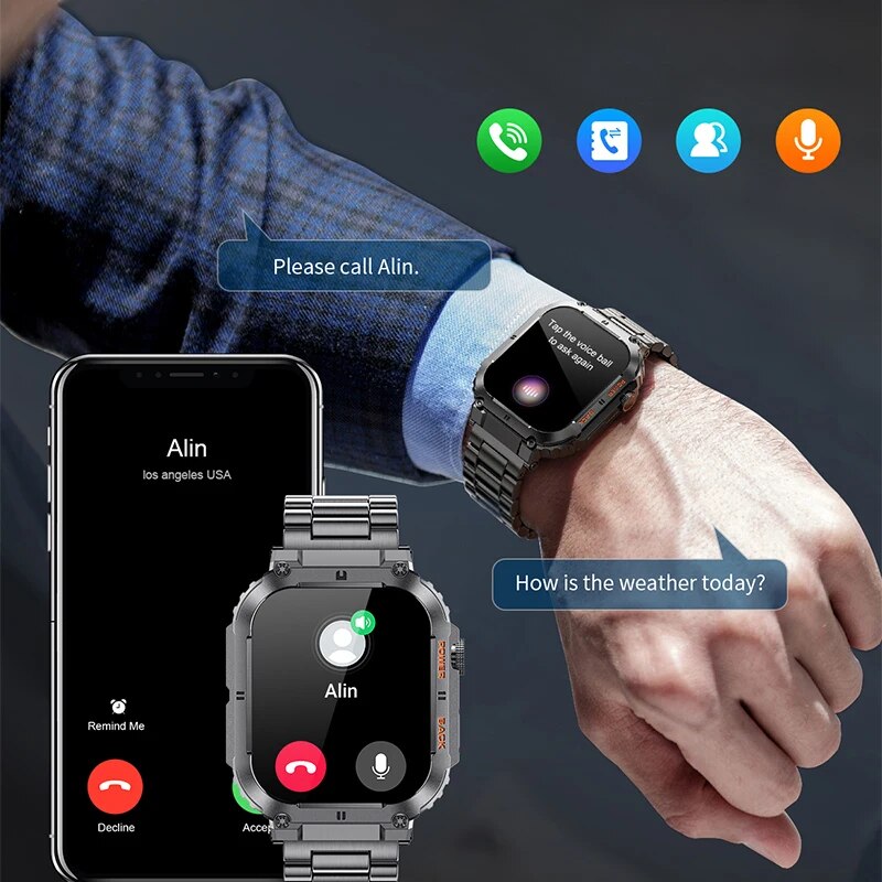 LIGE Outdoor Sports Fitness Sm - Smartwatch Digital Watches For Men 评论和价格
