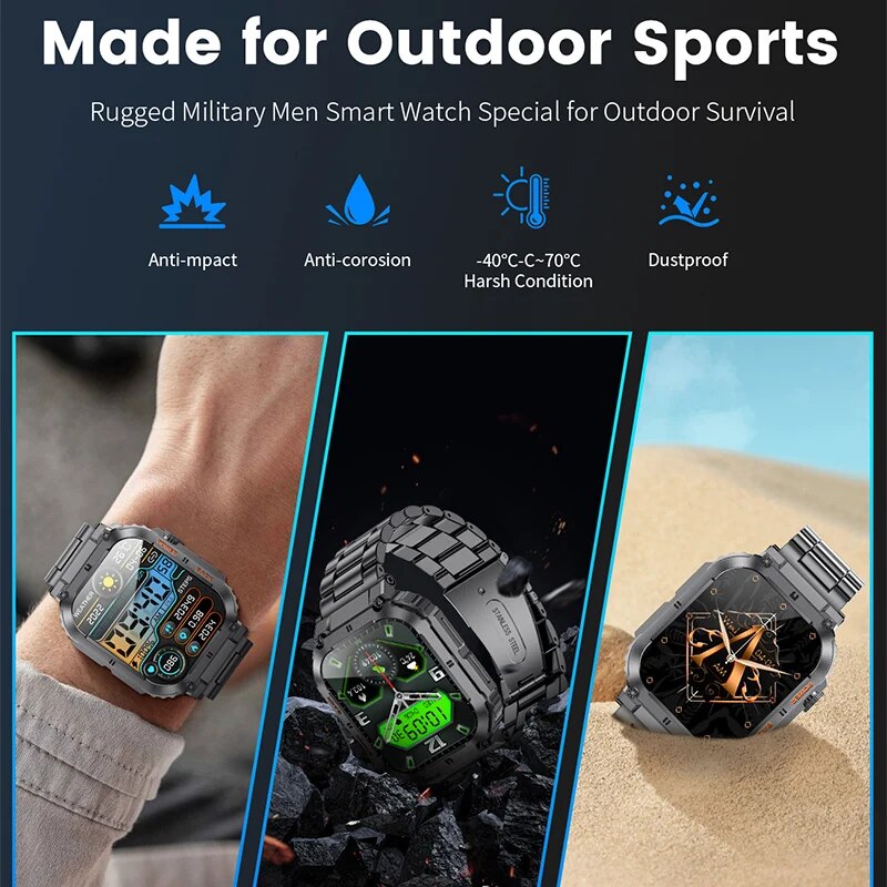 LIGE Outdoor Sports Fitness Sm - Smartwatch Digital Watches For Men 评论和价格