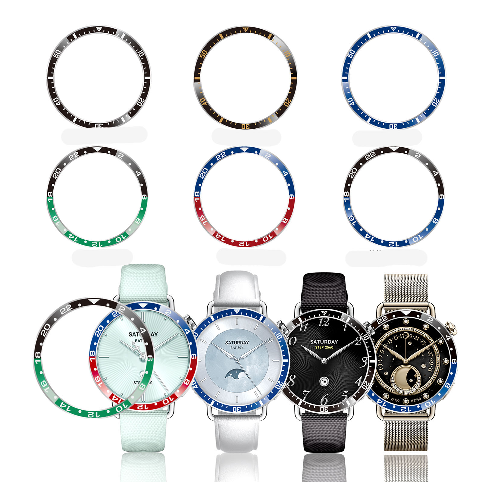 Heorland Case  Xiaomi Watch S4 - Smartwatch Ring Watches 评论和价格