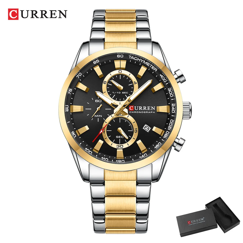 CURREN Casual Quartz Chrono Sp - Analog Quartz Watch 评论和价格