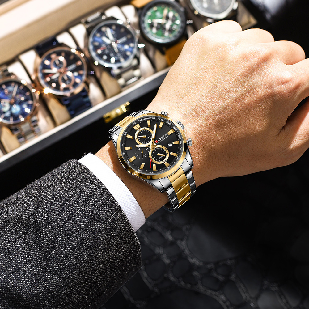 CURREN Casual Quartz Chrono Sp - Analog Quartz Watch 评论和价格