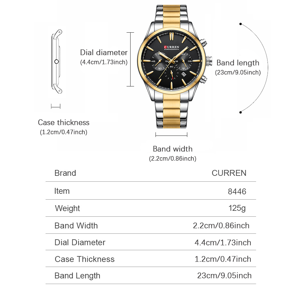 CURREN Casual Quartz Chrono Sp - Analog Quartz Watch 评论和价格