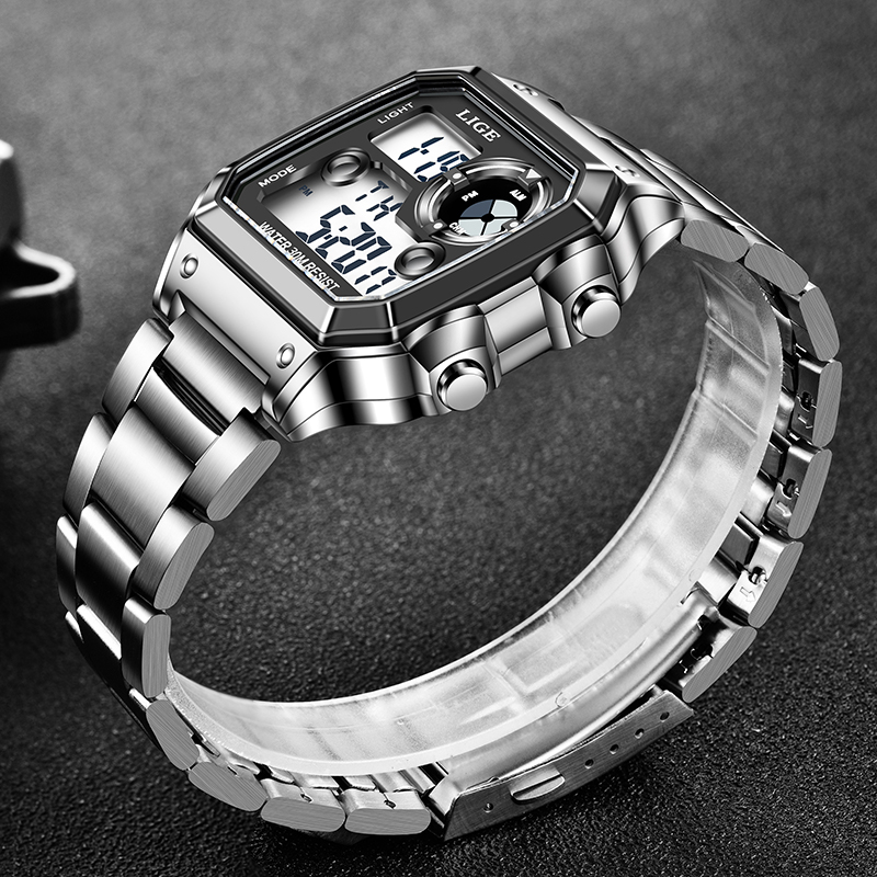 LIGE Fashion Casual Electronic - Analog Quartz Watch 评论和价格