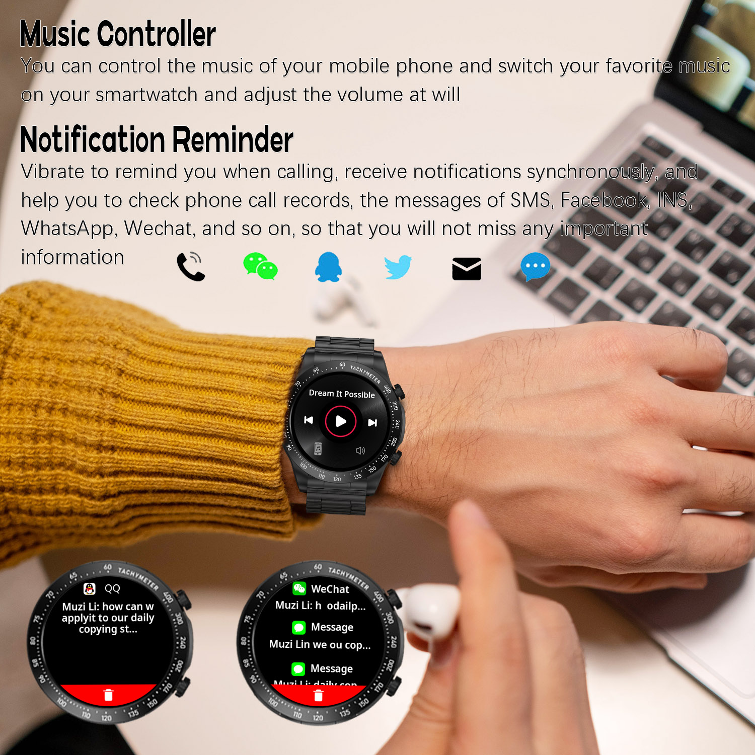 ROLLSTIMI Premium All-Match Me - Smartwatch Premium Watches For Men 评论和价格