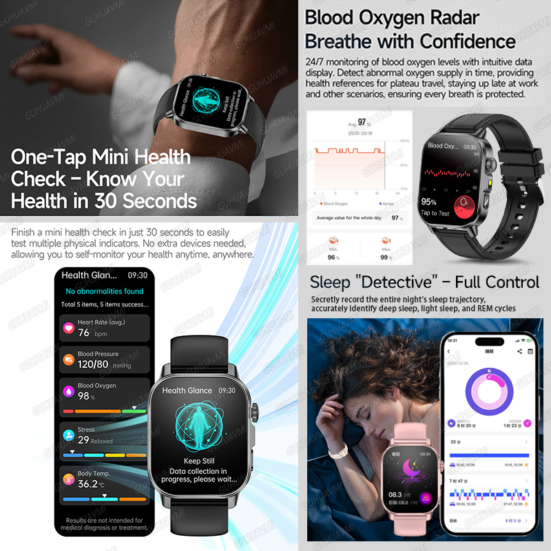 GUHUAVMI 2026 New Precise Heal - Smartwatch Health Watches 评论和价格