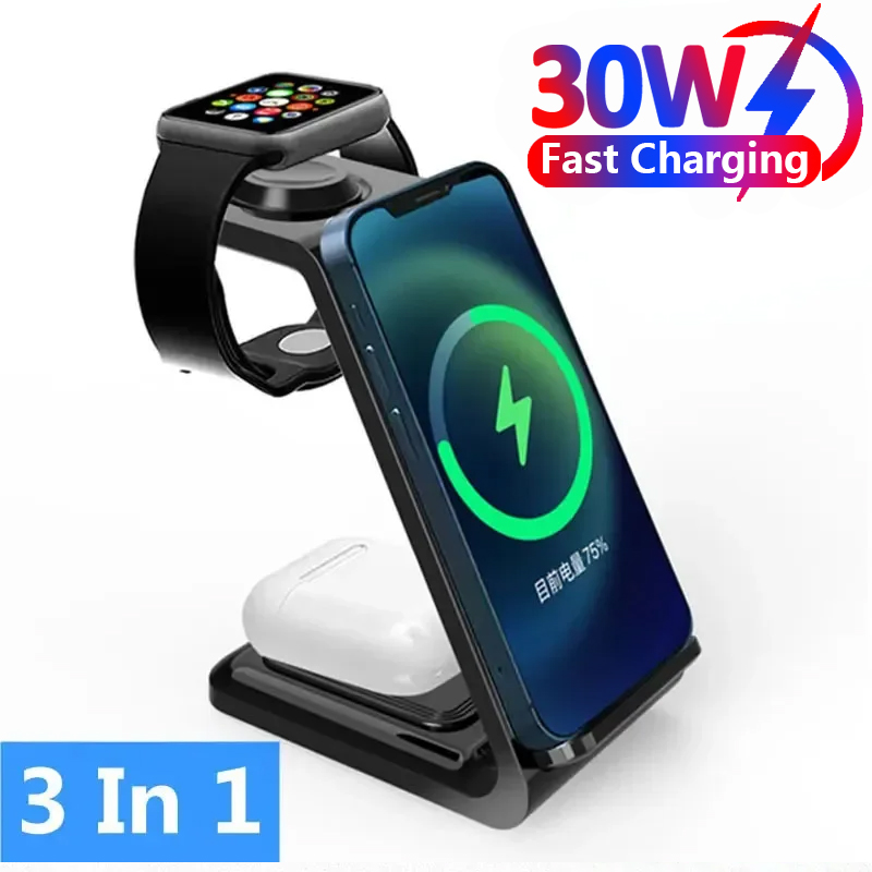 30W 3 In 1 Wireless Charger  S - Watch Xs8 评论和价格