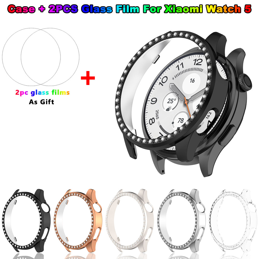 Bling PC Case + Glass Film For - Watch Smartwatch Android 评论和价格