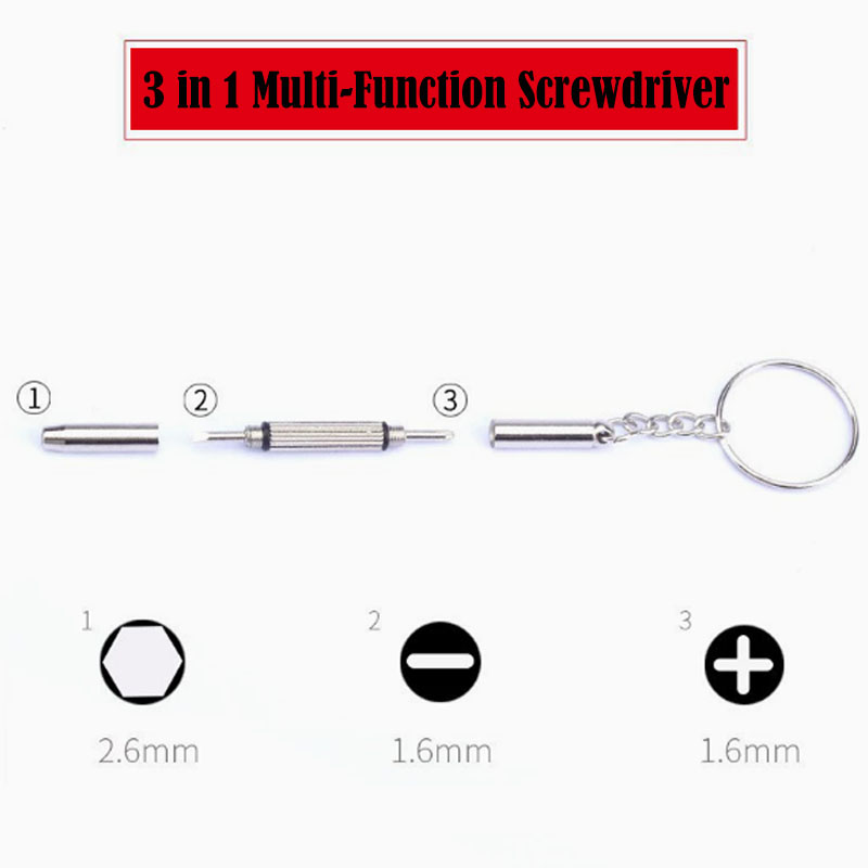 3 In 1 Glasses Screwdriver Eye - Watch Tool Repair Kit 评论和价格