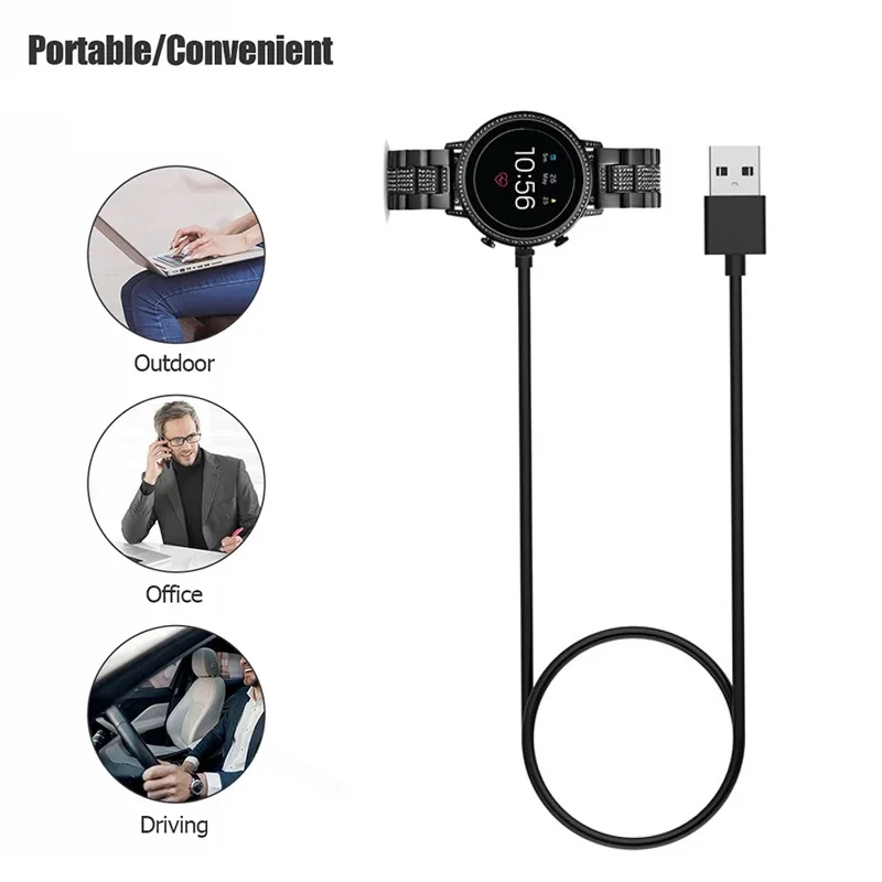 1M USB Magnetic Fast Charger D - Fossil Watches Smartwatch Charger 评论和价格