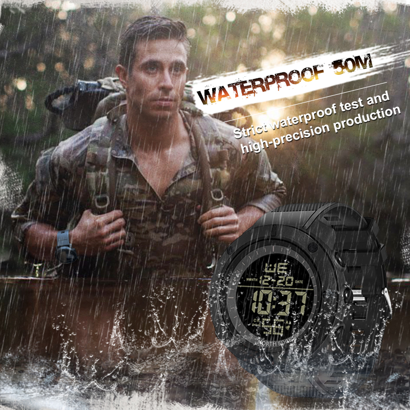 NORTH EDGE Mens Digital Watche - Smartwatch Army Watches For Men 评论和价格