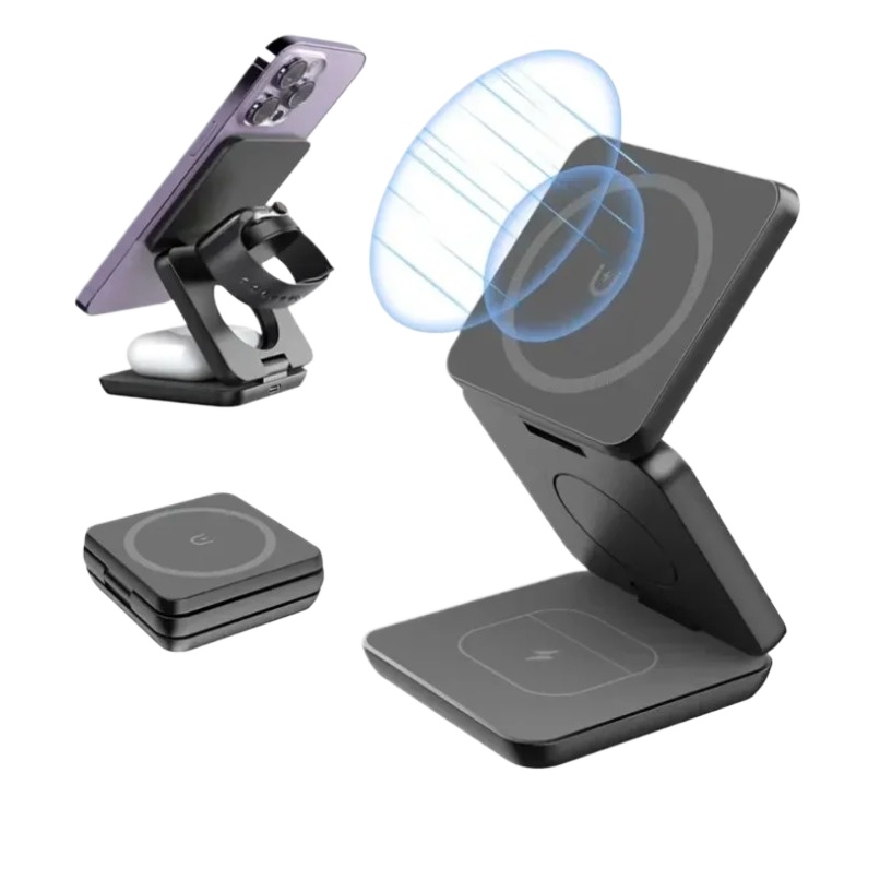 3 in 1 Foldable Magnetic Wirel - Smartwatch Watches Compatible With Iphone 评论和价格