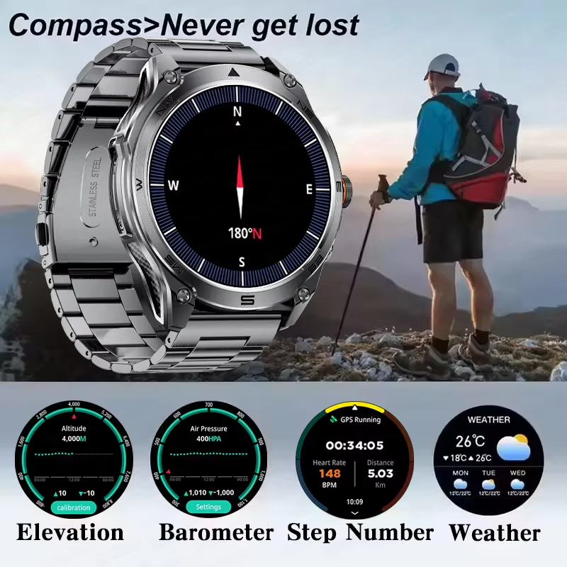 GPS SmartWatch IP69 Waterproof - Smartwatch Premium Watches For Men 评论和价格