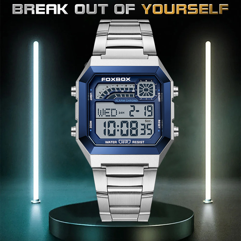 FOXBOX Fashion Luxury Digital  - Analog Quartz Watch 评论和价格
