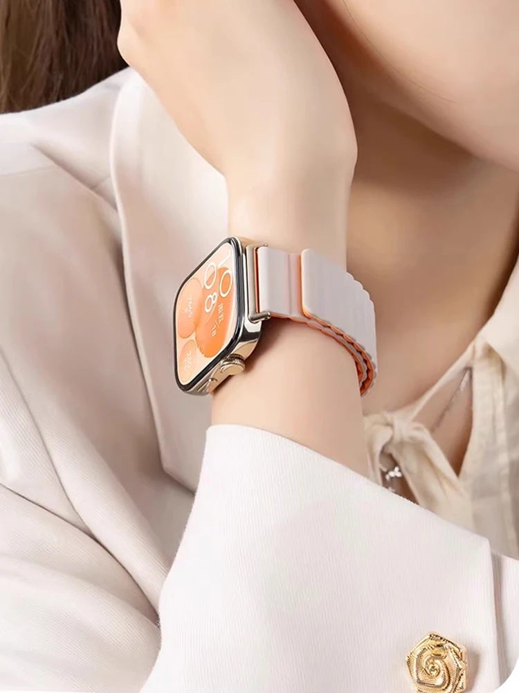 Magnetic Silicone Strap For Hu - Watches Original 评论和价格