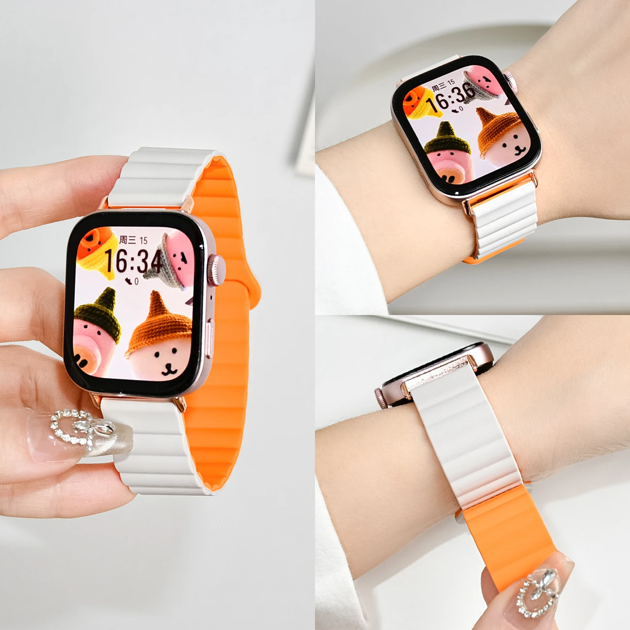 Magnetic Silicone Strap For Hu - Watches Original 评论和价格