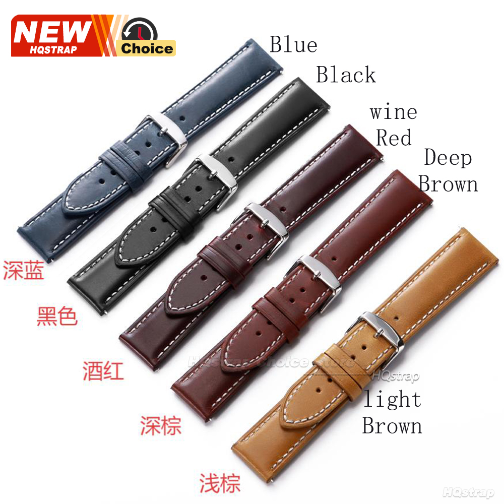 New Oil Wax Strap 16mm 18mm 20 - Omega Watches Smartwatch 评论和价格