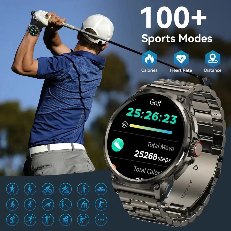 Bluetooth Call 360*360 1.85-In - Smartwatch Watches For Mens 评论和价格